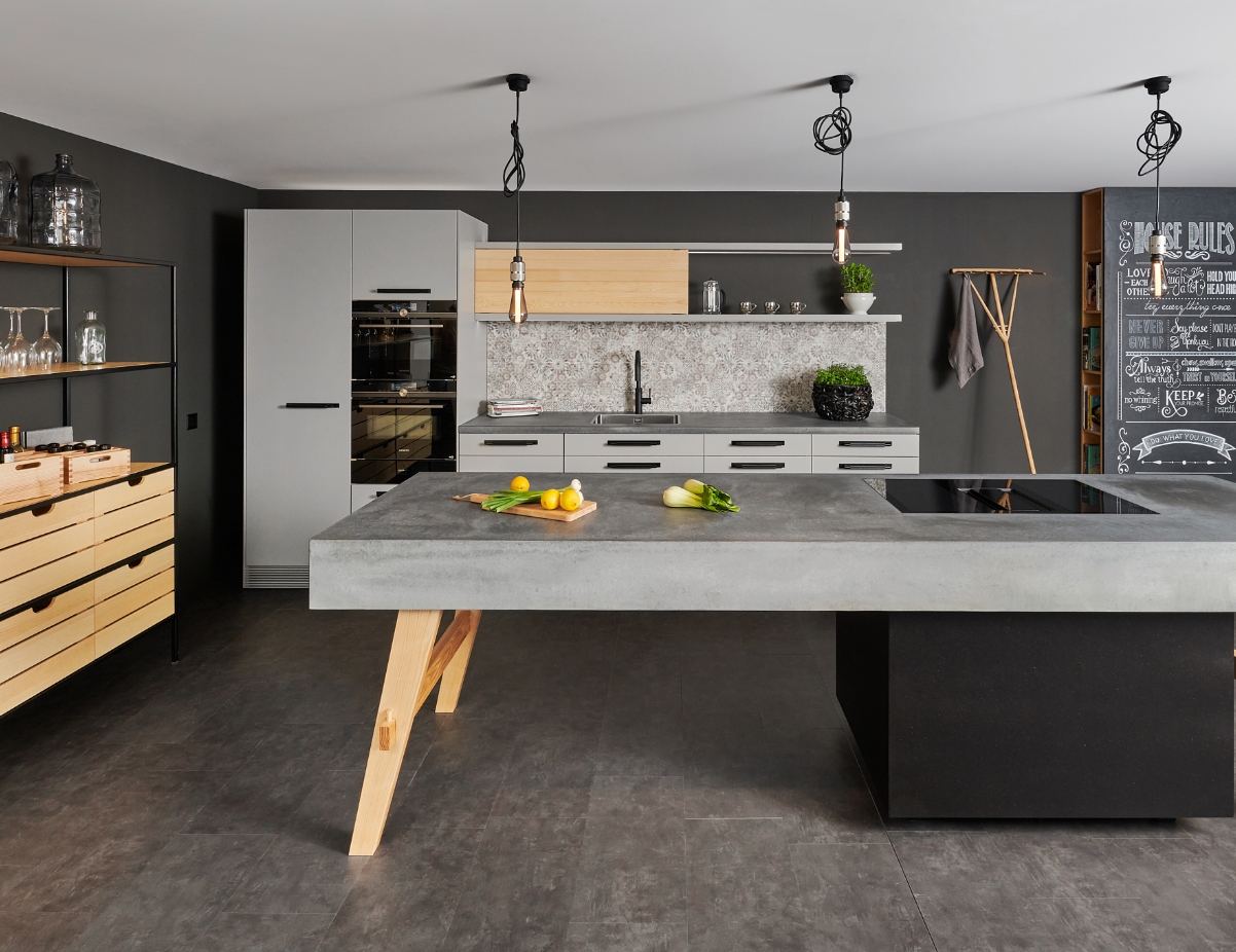 Modern und urban – Beton in der Küche